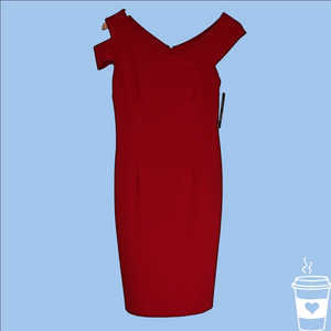 Joseph Ribkoff Red Sheath Dress Size 6 NWT